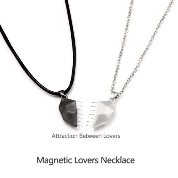 Magnetic Heart Couple Necklace - Image 6