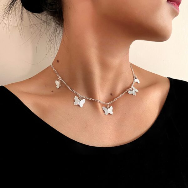 Gold Chain Butterfly Pendant Choker for Women - Image 6