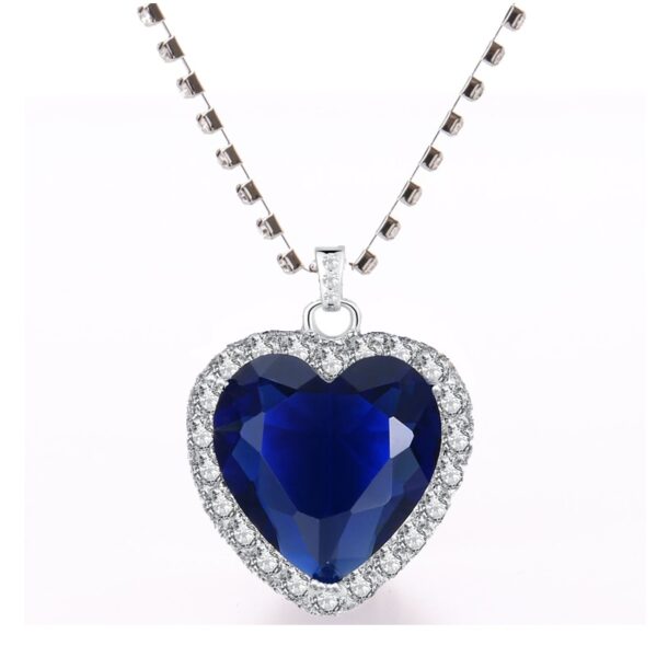 Women's Heart of Ocean Style Pendant Necklace - Image 6