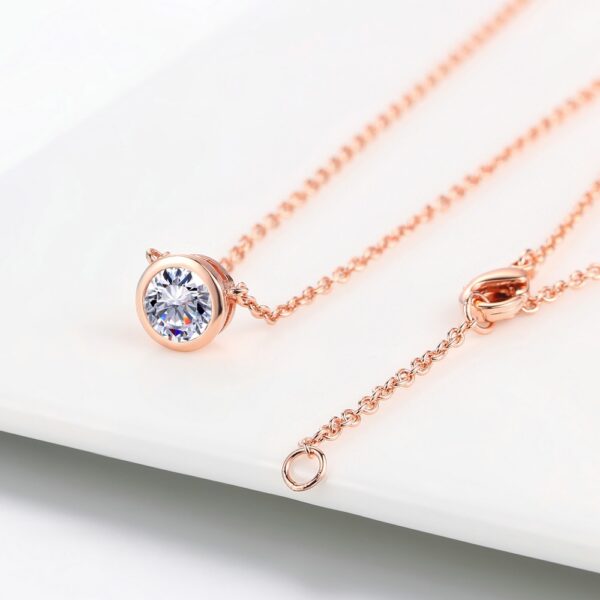 Women's Chain Necklace with Crystal Pendant - Image 3
