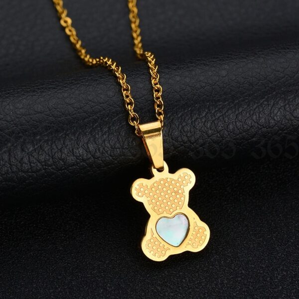 Cubic Zircon Baby Bear Shaped Necklace - Image 3