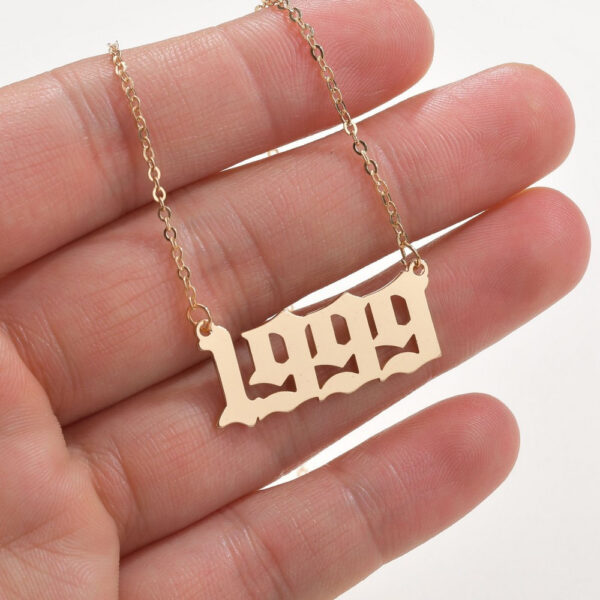 Women's Year Number Designed Necklace - Image 7