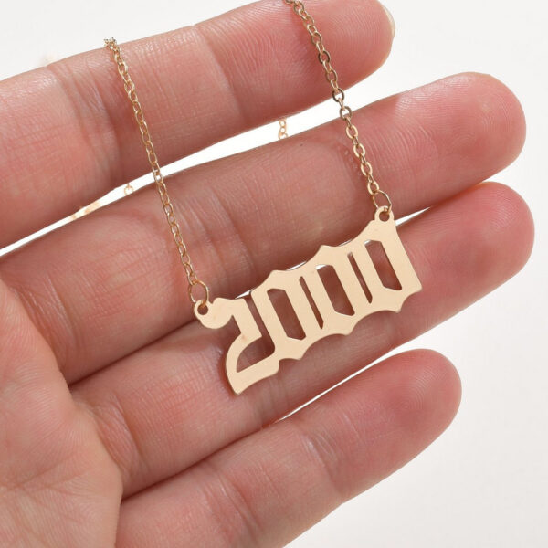 Women's Year Number Designed Necklace - Image 5