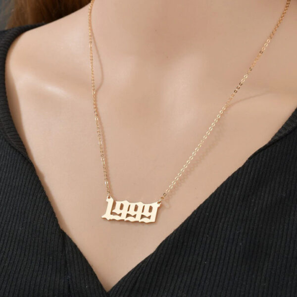 Women's Year Number Designed Necklace