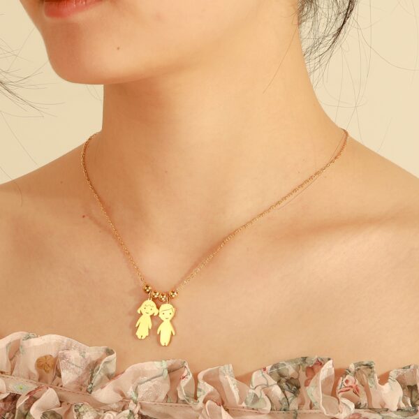 Personalized Pendant Stainless Steel Necklace - Image 4