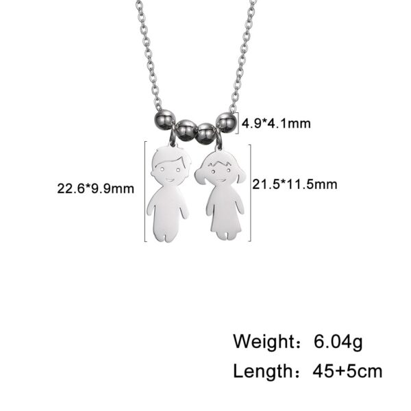 Personalized Pendant Stainless Steel Necklace - Image 5