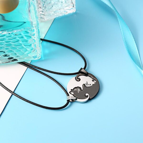 Cat Shaped Couple Necklace - Image 5