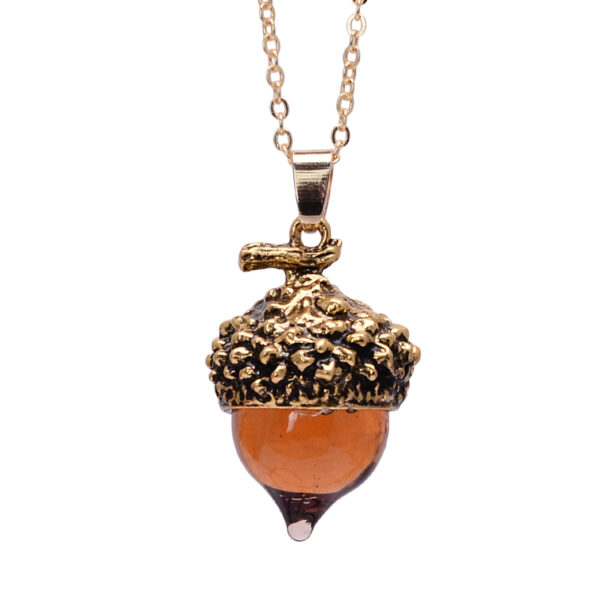Acorn Shaped Pendant Necklace - Image 4
