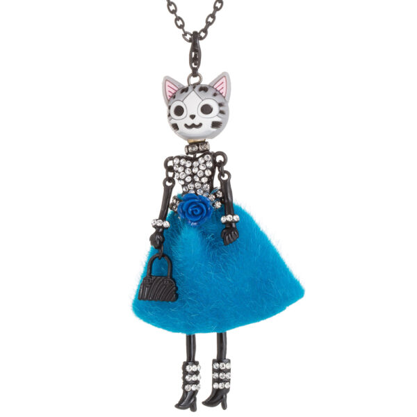 Lovely Pendant Necklace with Doll Cat - Image 7