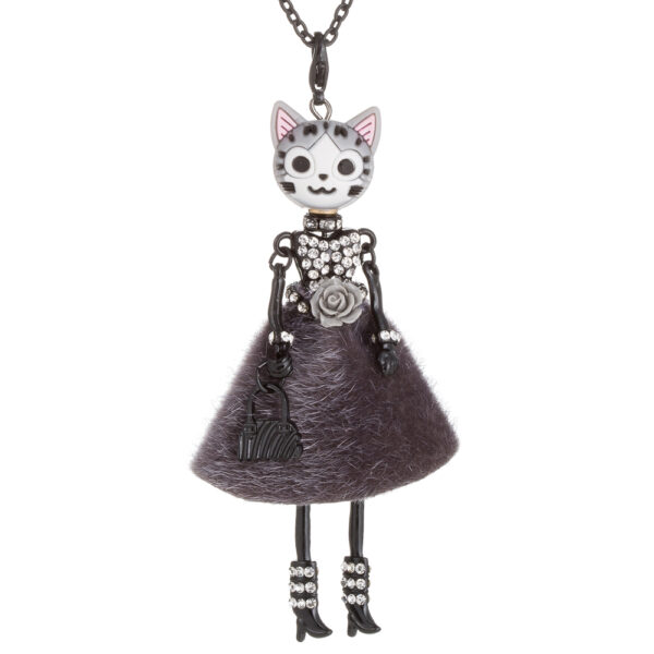 Lovely Pendant Necklace with Doll Cat - Image 4