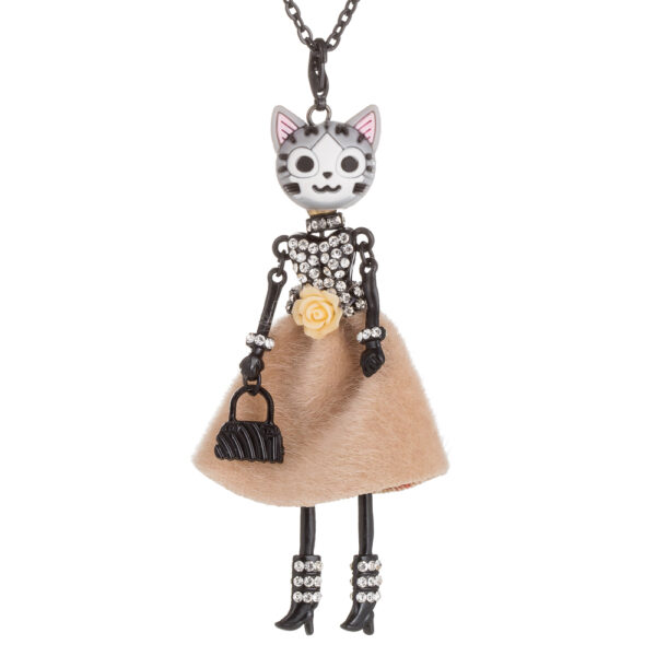 Lovely Pendant Necklace with Doll Cat - Image 5