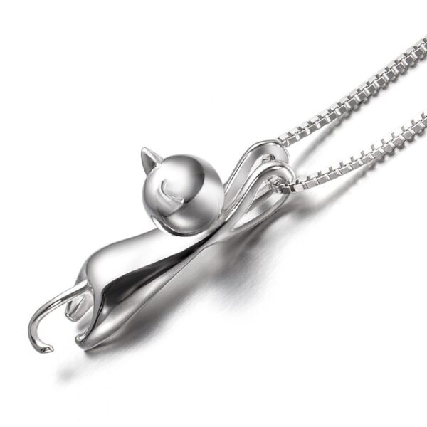 Hanging Kitten 925 Sterling Silver Necklace - Image 4