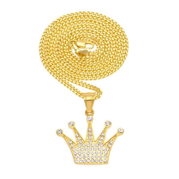 Hip Hop Crown Pendant Necklace - Image 5