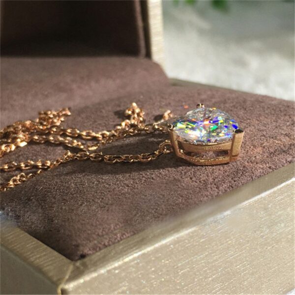 Heart Shaped Women's Necklace in Silver - Image 5