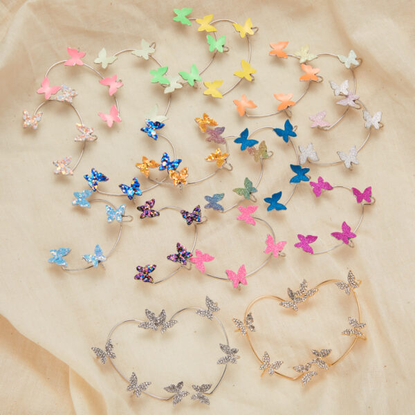 Shiny Crystal Butterfly Ear Cuff - Image 7