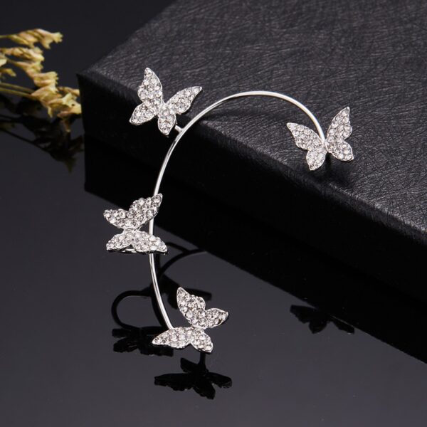 Shiny Crystal Butterfly Ear Cuff - Image 4