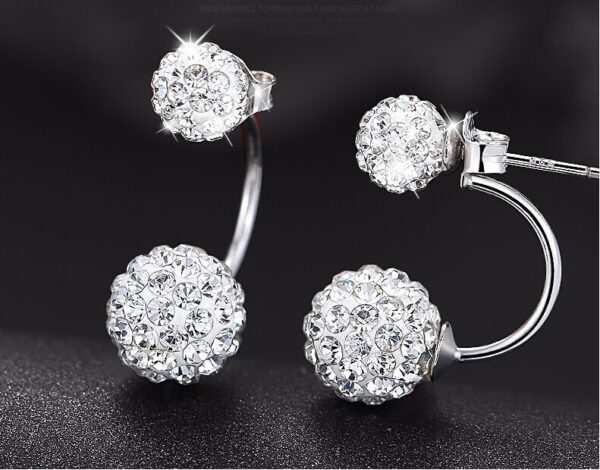 Fashion Silver Plated Earrings with Cubic Zirconia - Image 4