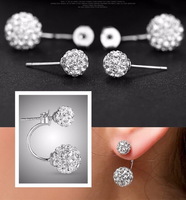 Fashion Silver Plated Earrings with Cubic Zirconia - Image 5