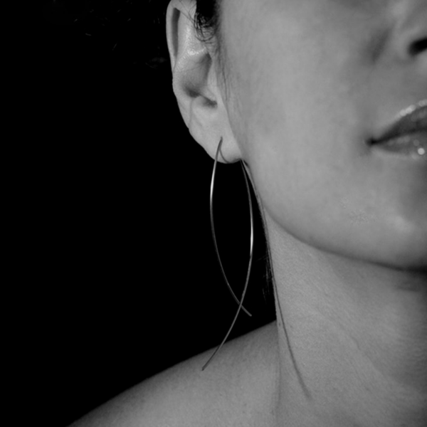 Women's Curl Hoop Earrings - Image 3