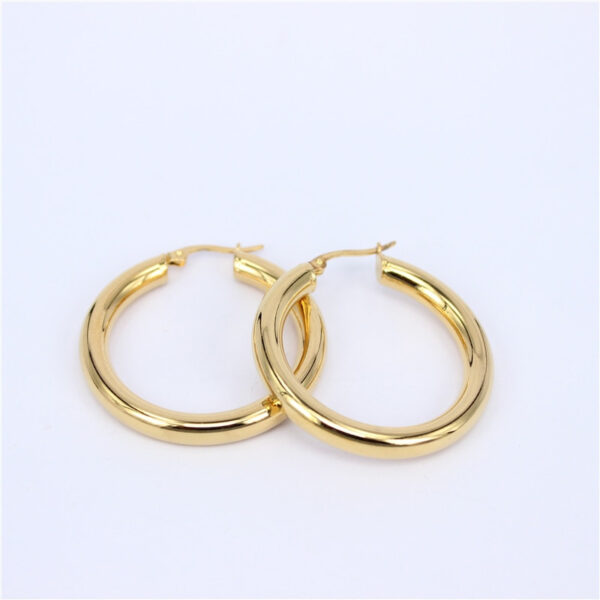 Stainless Steel Hoop Earrings - Image 4