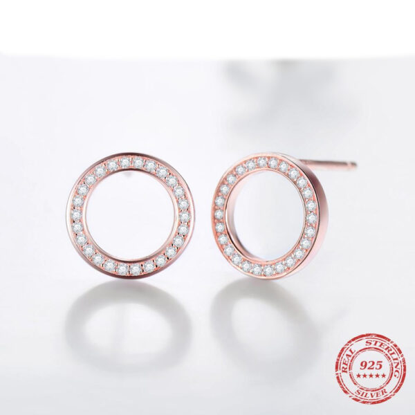 925 Sterling Silver Earrings with Crystal Zircon - Image 6