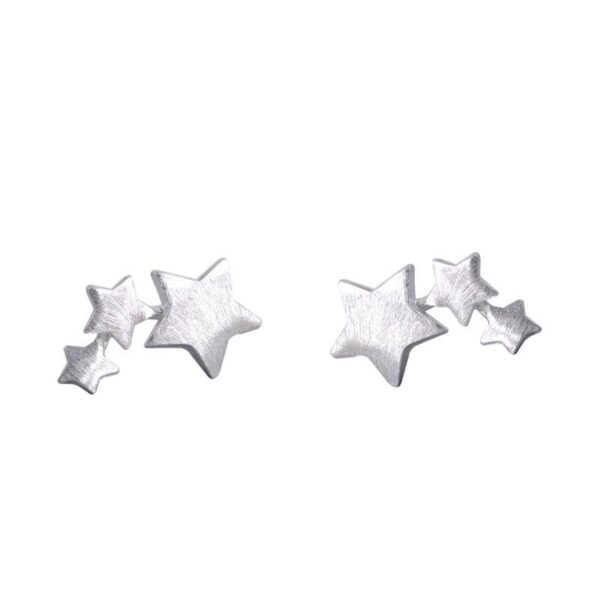 Women's Little Stars 925 Sterling Silver Stud Earrings - Image 4