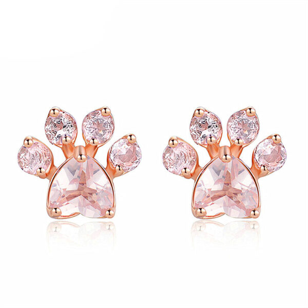 Women's Cute Cat Paw Stud Earrings - Image 3