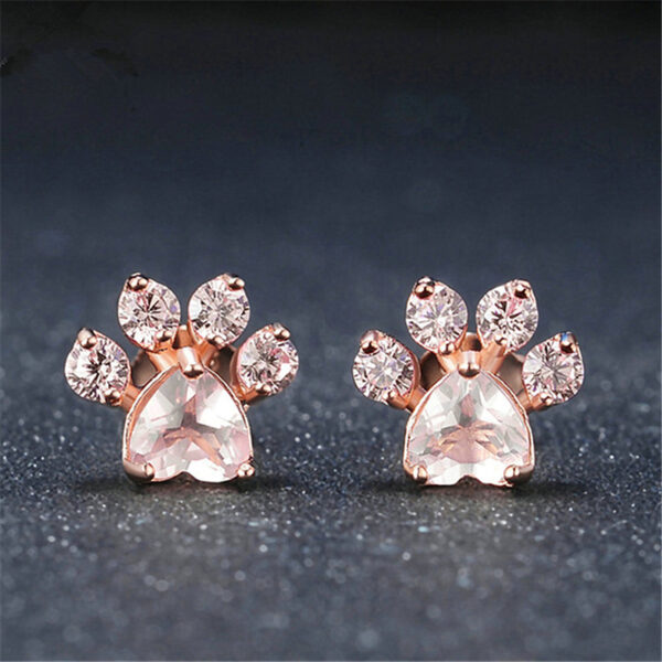 Women's Cute Cat Paw Stud Earrings - Image 5