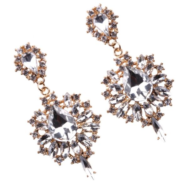 Women's Luxury Colorful Crystal Gems Drop Earrings - Image 7