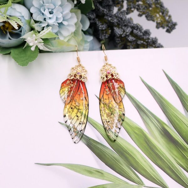 Women's Colorful Butterfly Wing Earrings - Image 5