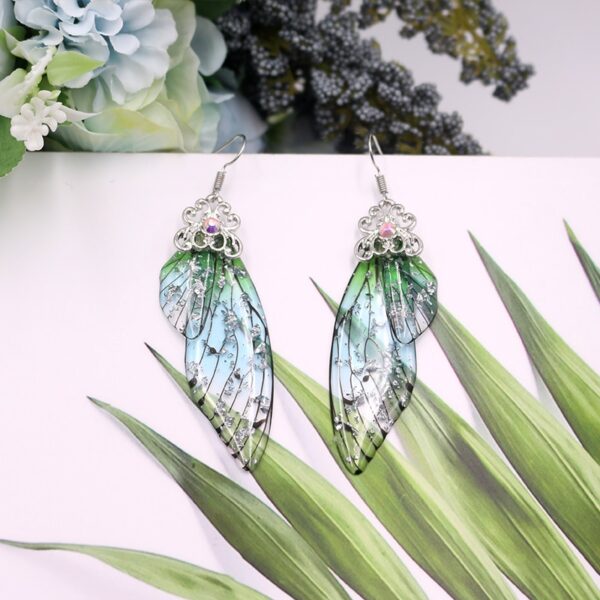 Women's Colorful Butterfly Wing Earrings - Image 6