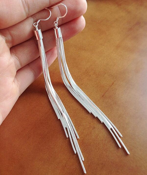 Women's Vintage Silver Earrings - Image 3