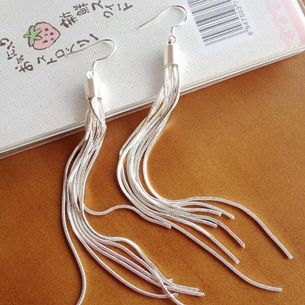 Women's Vintage Silver Earrings - Image 4