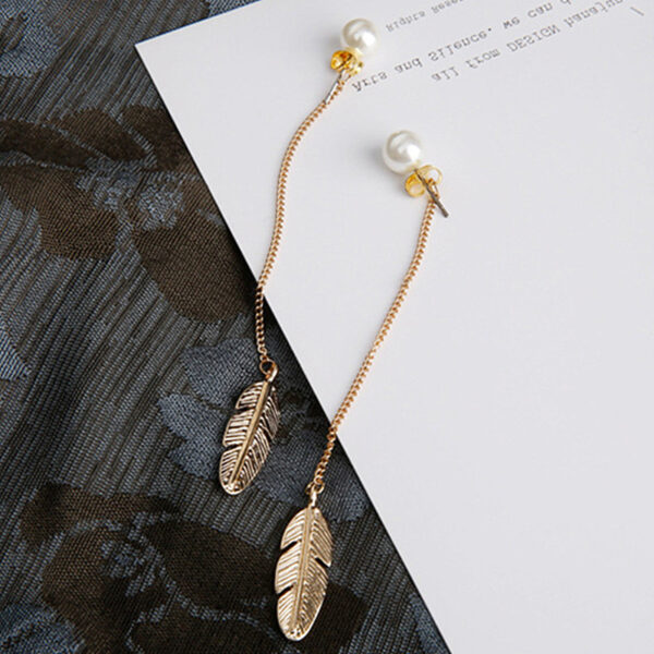 Women's Feather Drop Earrings - Image 6