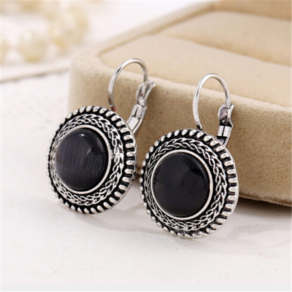 Round Vintage Drop Earrings