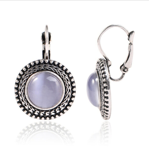 Round Vintage Drop Earrings - Image 7