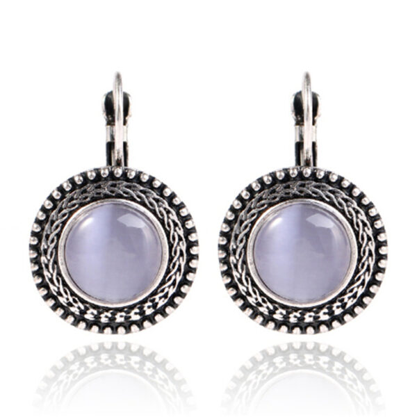 Round Vintage Drop Earrings - Image 5