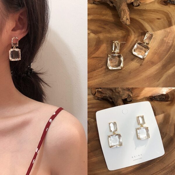 Women's Elegant Transparent Earrings - Image 3