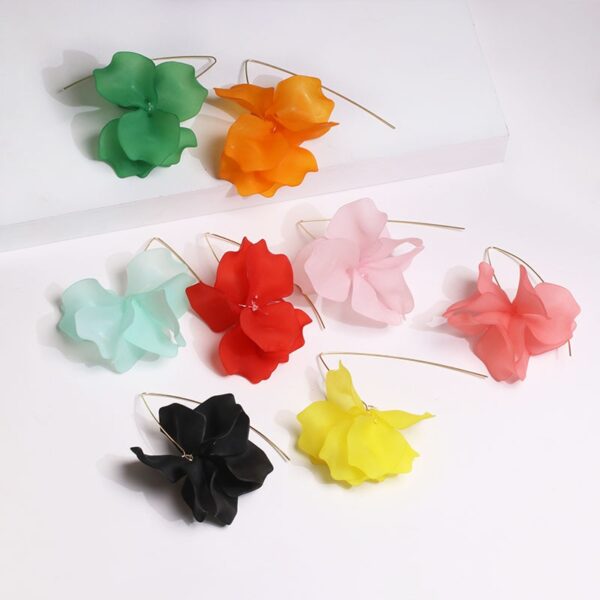 Women's Multicolored Plant Shape Earrings - Image 5