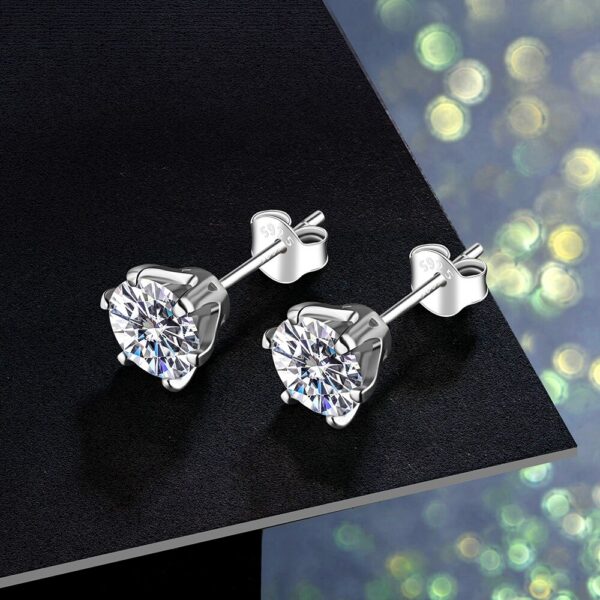 0.5 Carat Moissanite Gemstone Stud Earrings - Image 7