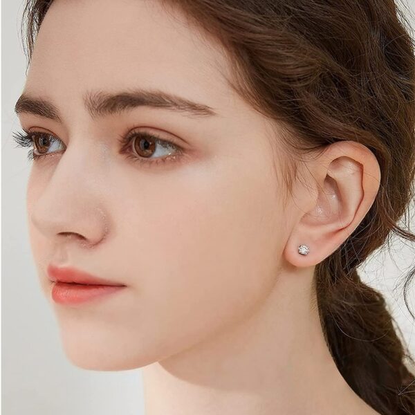 0.5 Carat Moissanite Gemstone Stud Earrings - Image 3