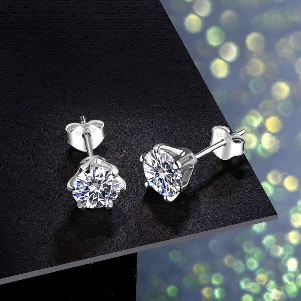 0.5 Carat Moissanite Gemstone Stud Earrings - Image 5