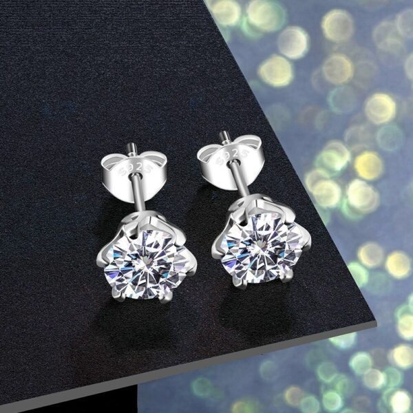 0.5 Carat Moissanite Gemstone Stud Earrings - Image 6