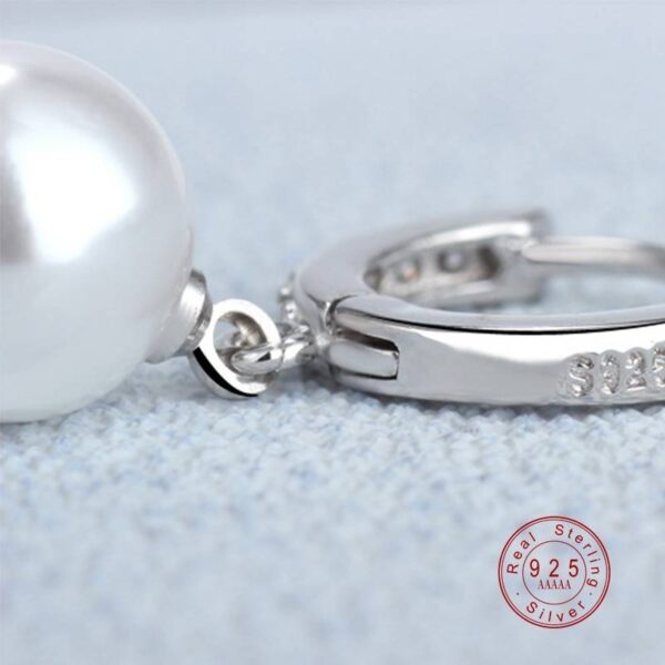 Women's Freshwater Pearl 925 Sterling Silver Drop Earrings - Image 7