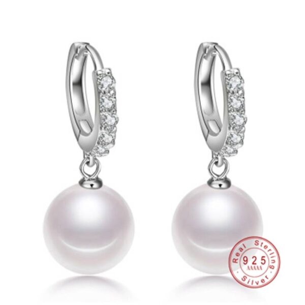 Women's Freshwater Pearl 925 Sterling Silver Drop Earrings