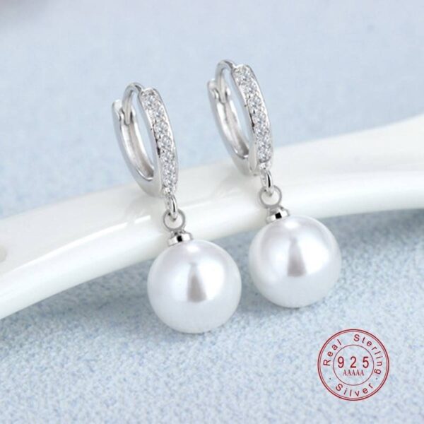 Women's Freshwater Pearl 925 Sterling Silver Drop Earrings - Image 5