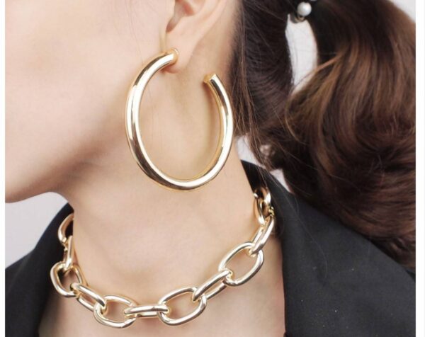 Women's Wide Hoop Earrings