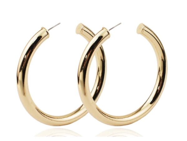 Women's Wide Hoop Earrings - Image 6