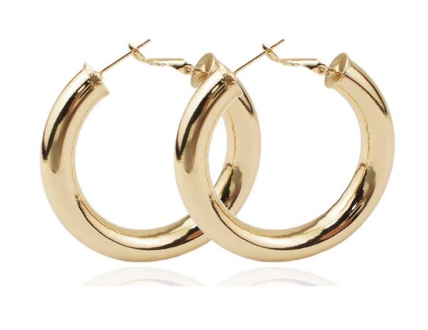 Women's Wide Hoop Earrings - Image 7