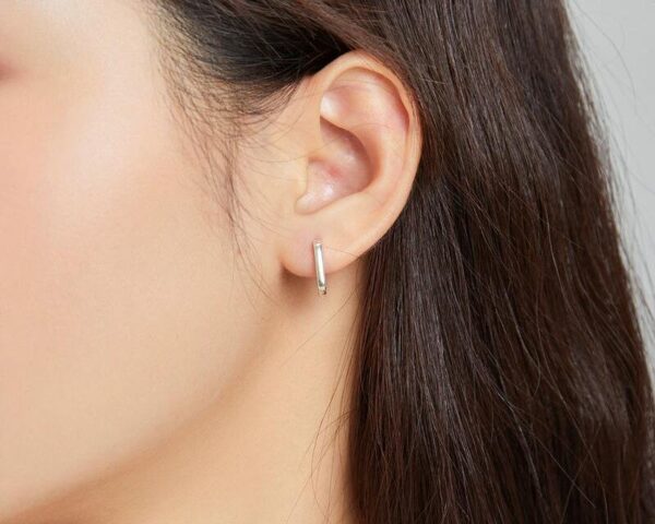 Women's Square Buckle Earrings - Image 4